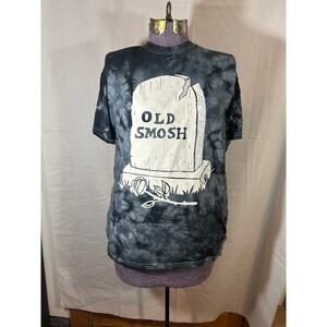 Old Smosh Black and Gray Tie-Dye Short Sleeve Tee